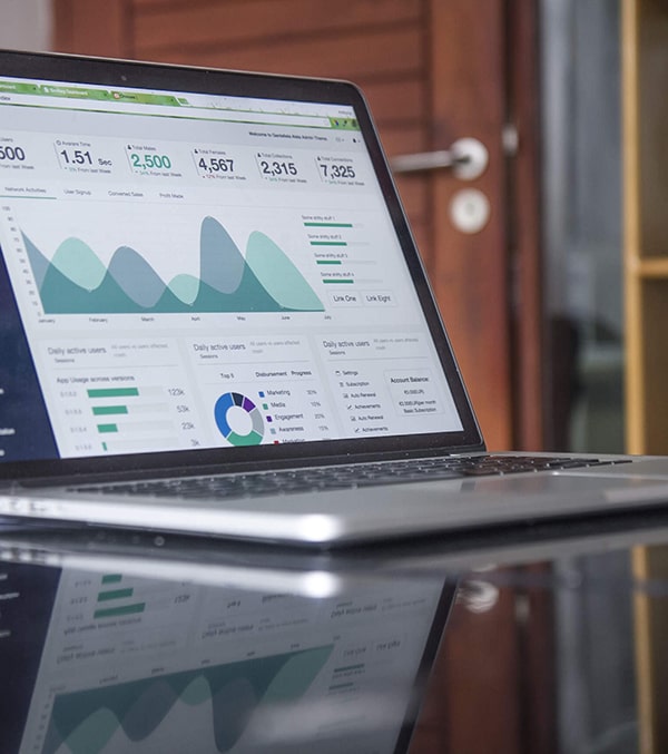 Analytics dashboard used for digital strategy