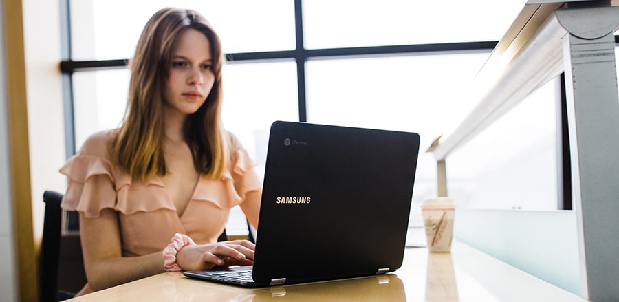 Web professional working on a digital project